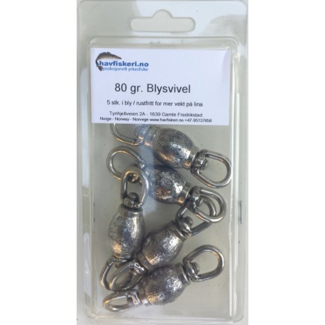 80 grammes Lead / stainless steel - pack of 5