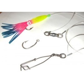 Complete long line 3.6" hook 100mm snap 10 meter snood, floats, lights and squid lures